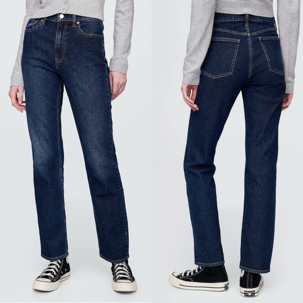 GAP Women's Straight Leg Jeans - Dark Blue